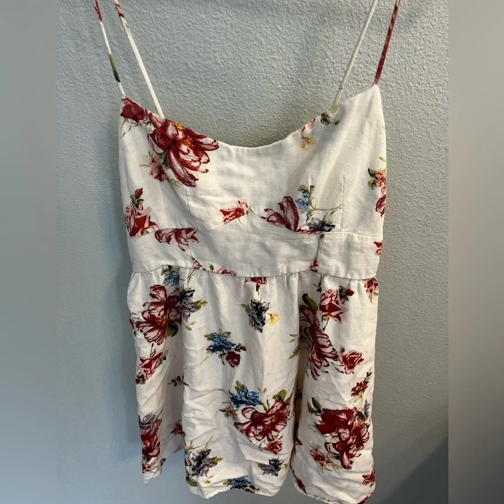 Zara floral linen mini dress - Picture 5 of 8